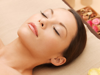 Image showing beautiful woman in spa salon