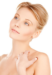 Image showing face and hands of beautiful woman