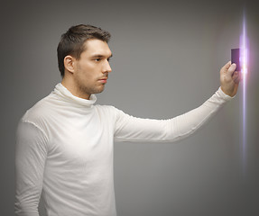 Image showing man with access card