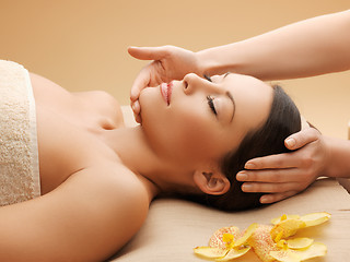 Image showing beautiful woman in massage salon