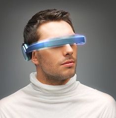 Image showing man with futuristic glasses