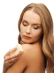 Image showing woman with soap