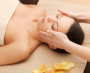 Image showing beautiful woman in massage salon