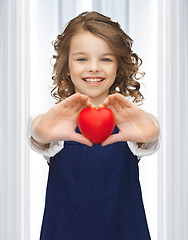 Image showing girl with small heart