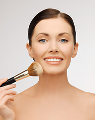Image showing beautiful woman with brush