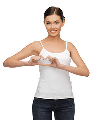 Image showing woman in blank t-shirt