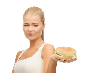 Image showing woman rejecting junk food
