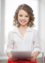 Image showing girl with tablet pc