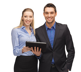 Image showing man and woman with tablet pc