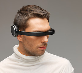 Image showing man with futuristic glasses