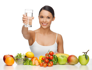 Image showing woman with healthy food