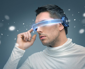 Image showing man with futuristic glasses