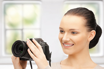 Image showing teenage girl with digital camera