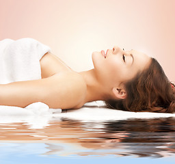 Image showing beautiful woman in spa salon