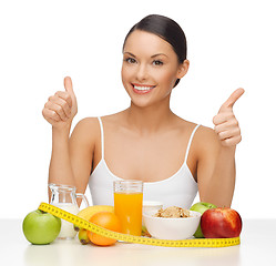 Image showing woman with healthy food