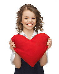 Image showing girl with big heart