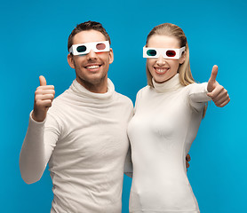 Image showing man and woman with 3d glasses