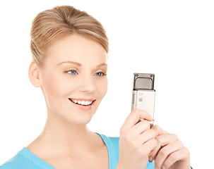 Image showing woman with cell phone