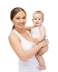 Image showing happy mother with adorable baby