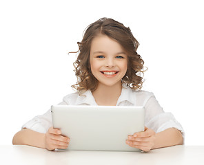 Image showing girl with tablet pc