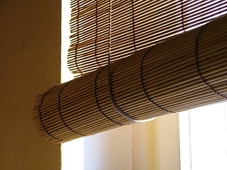 Image showing bamboo window cover