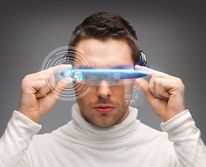 Image showing man with futuristic glasses