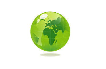 Image showing illustration of green sphere globe