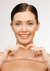 Image showing woman showing heart shape