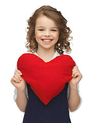 Image showing girl with big heart