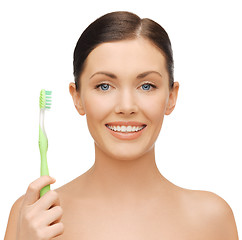 Image showing woman with toothbrush