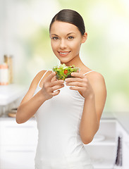 Image showing woman with salad