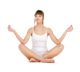 Image showing woman practicing yoga