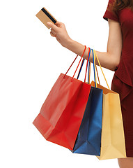 Image showing picture of woman with shopping bags