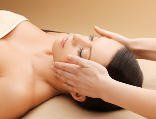 Image showing beautiful woman in massage salon