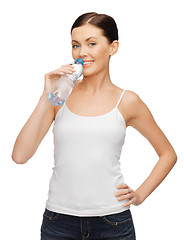 Image showing woman with bottle of water