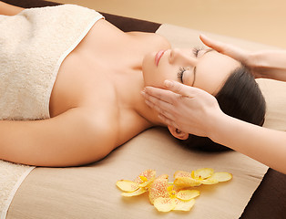 Image showing beautiful woman in massage salon