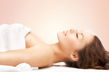 Image showing beautiful woman in spa salon