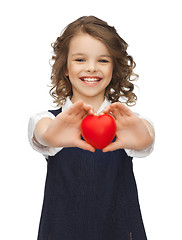 Image showing girl with small heart