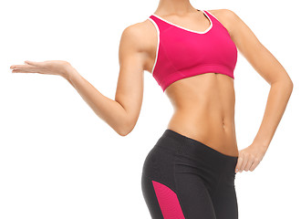 Image showing woman trained abs
