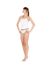 Image showing beautiful woman in cotton underwear