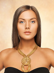 Image showing beautiful woman with necklace