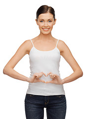Image showing woman in blank t-shirt