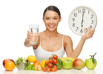 Image showing woman with healthy food