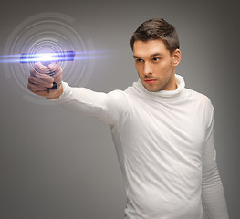 Image showing man with sci fi weapon