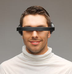 Image showing man with futuristic glasses