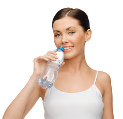 Image showing woman with bottle of water