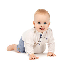 Image showing crawling baby boy