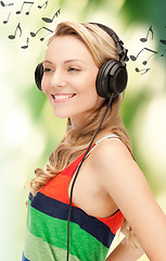 Image showing woman with headphones