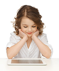 Image showing girl with tablet pc