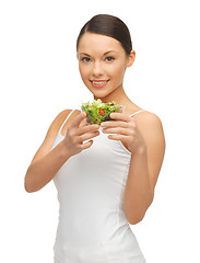 Image showing woman with salad